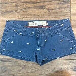 Hollister Women's Navy Jean Shorts